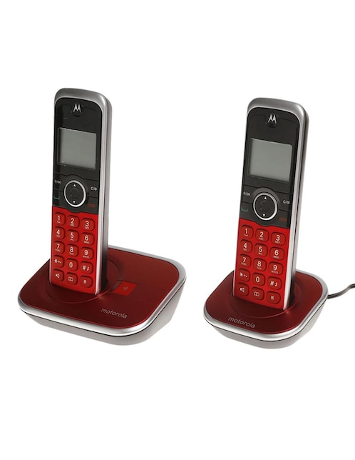 Set de Teléfonos Inalámbricos Motorola GATE4800R-2 rojos