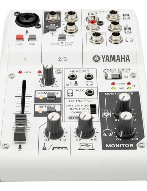 Mezcladora Multiusos AG03 3 Canales con Interfaz de Audio USB 1
