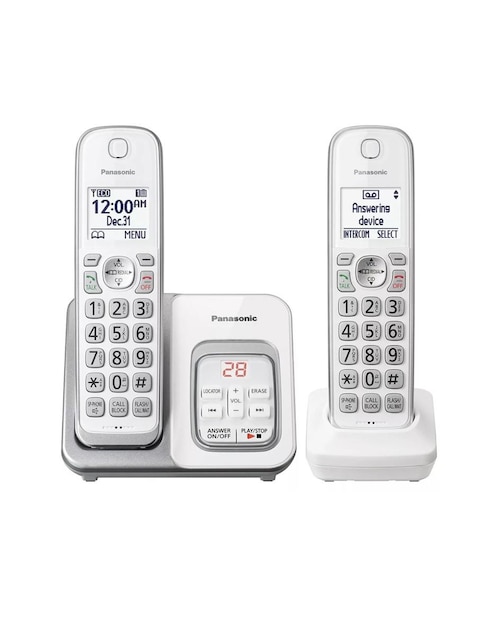 Teléfono Inalámbrico Panasonic KX-TGD532M 2 Auriculares blanco (Reacondicionado Certificado)