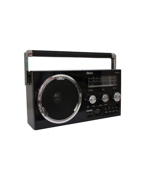 Radio Shiro LT8000UC AM/FM, SD-negro