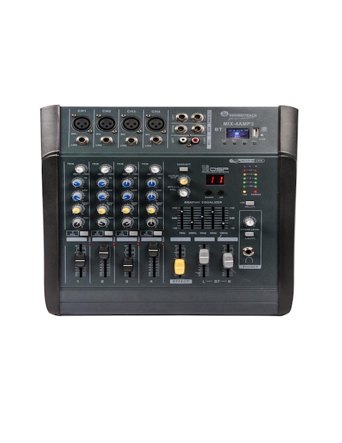 Mezcladora Soundtrack MIX-4AMP3 Cuatro Canales negro
