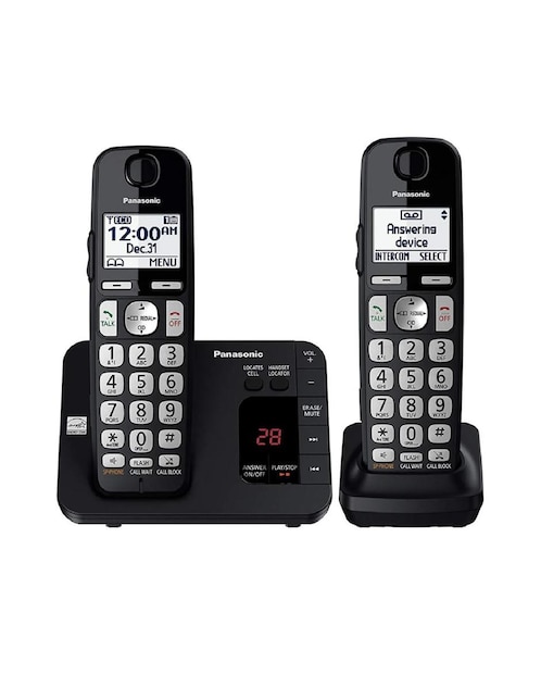 Teléfono Inalámbrico Panasonic KX-TGE432B 2 Extensiones + Monitor de Bebe Black Reacondicionado