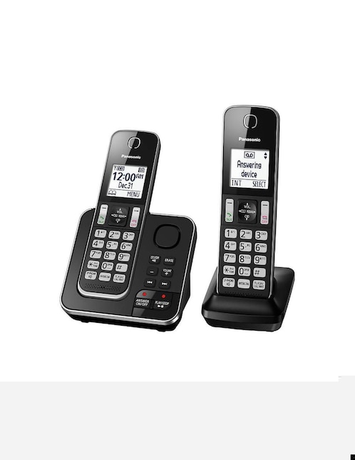 Teléfono Inalámbrico Panasonic KX-TGD392-C 2 Extensiones Black (Reacondicionado Certificado)