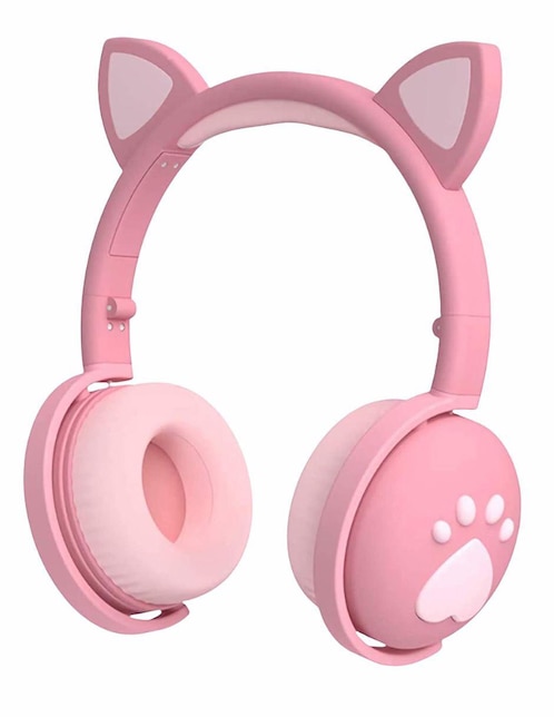 Audífonos Over-Ear Gadgets & Fun Gato Huellas inalámbricos Rosa 2000 MAH