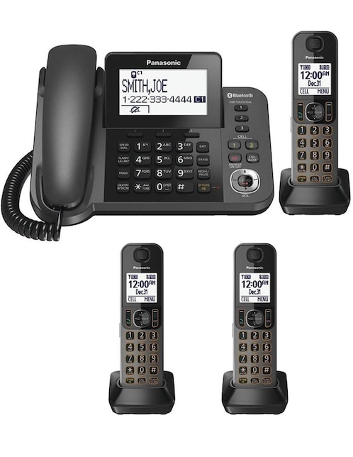 Set de teléfonos 4 auriculares inalámbrico Panasonic KX-TG133C