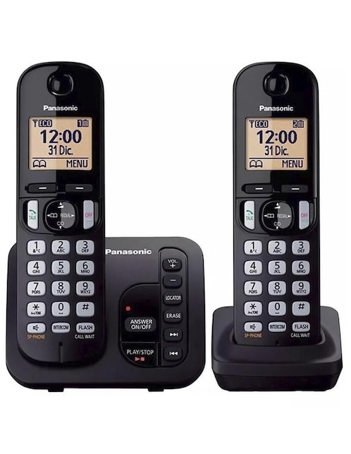 Set de telefonos 2 auriculares inalambrico Panasonic KX-TGC222CB