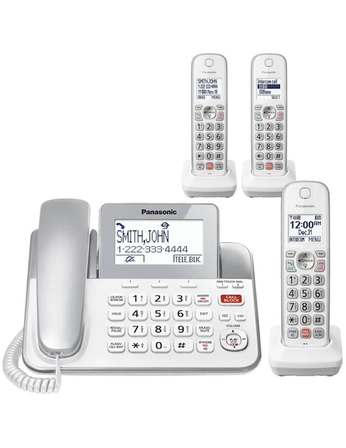 Set de teléfonos Panasonic KX-TGF853S Silver 4 auriculares