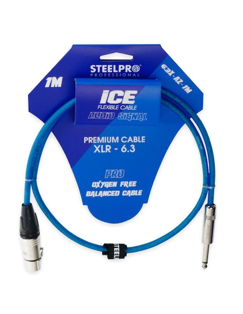 STEELPRO Cable auxiliar 6.35 mm Steelpro a tipo Plug 1/4 pulgada de 1 m