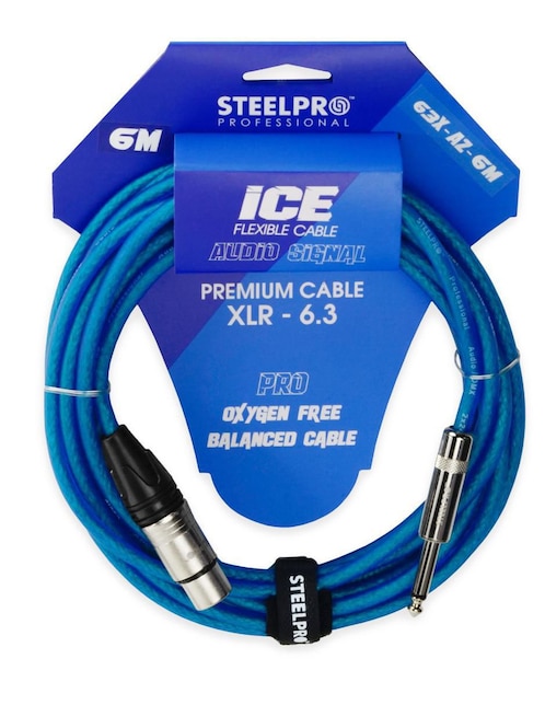 STEELPRO Cable XLR Steelpro a tipo auxiliar 6.35 mm de 1 m