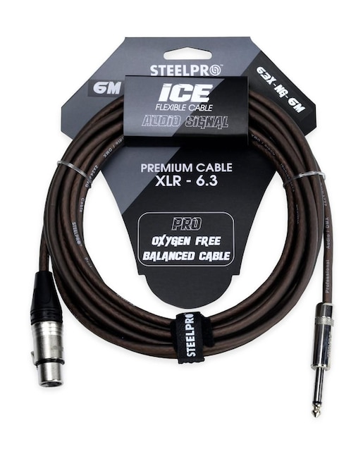 STEELPRO Cable XLR Steelpro a tipo auxiliar 6.35 mm de 1 m