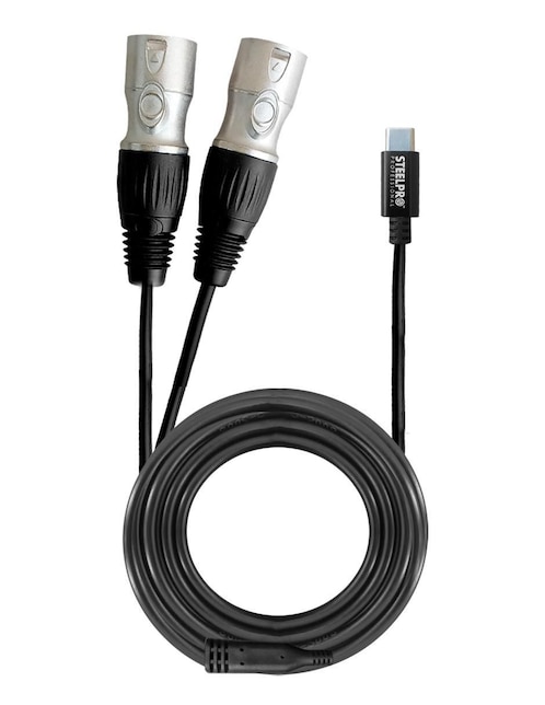 Cable XLR Steelpro a tipo USB C de 1.5 m