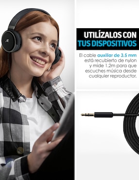 Audífonos Over-Ear Red Lemon alámbricos con cancelación de ruido