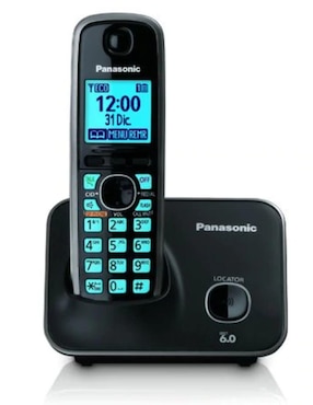 Teléfono Inalámbrico Panasonic KX-TG4111MEB Negro/Identificador De Llamadas