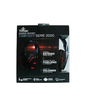 Audífonos On-Ear Yeyian Tempest  2000 alámbricos con cancelación de ruido