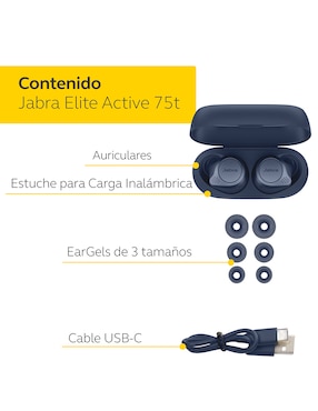 Audífonos Wireless Jabra Inalámbricos Elite Active 75T con cancelación de ruido