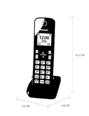 Teléfono Panasonic inalámbrico KX-TGC352 2 auriculares