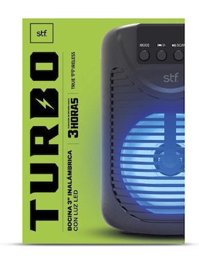 Bocina Inalámbrica con Luz LED STF Turbo