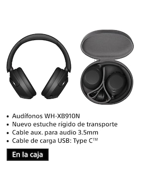 Audífonos Over-Ear Sony Wh-Xb910N alámbricos e inalámbricos con cancelación de ruido