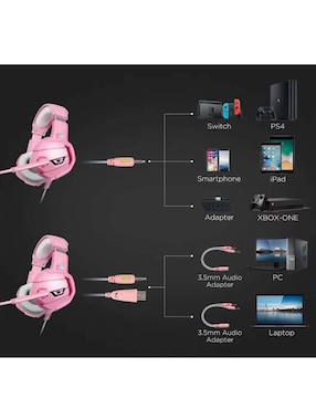 Audífonos Over-Ear Onikuma Box alámbricos con cancelación de ruido