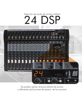 Mezcladora de Audio DJ Audiotek MKZ-MEZCL12CHNEG