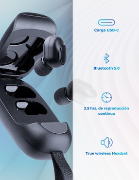 Audífonos True Wireless Ginga inalámbricos