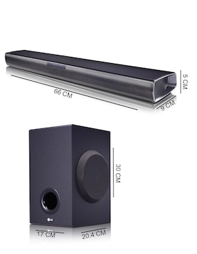 Barra de sonido Lg Sj2 con subwoofer