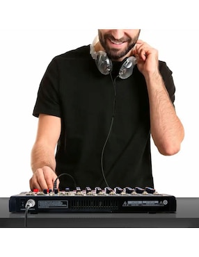 Mezcladora Amplificada Mixer Audiotek MKZ-MEZCLA8CHNEG