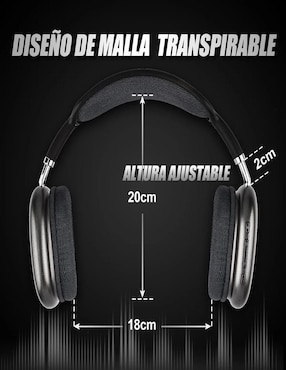 Audífonos Over-Ear Genérica inalámbricos con cancelación de ruido