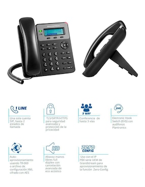 Teléfono Grandstream GXP1610 IP Básico Small Business