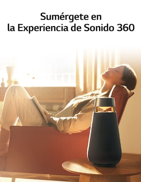 Bocina portátil LG XBOOM 360 XO3QBK alámbrica e inalámbrica