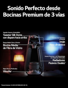Bocina portátil LG XBOOM 360 XO3QBK alámbrica e inalámbrica