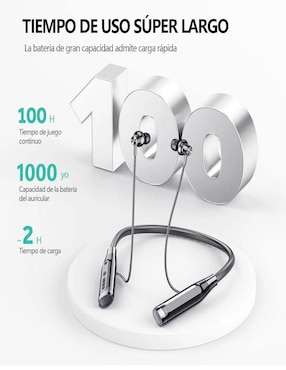 Audífonos In-Ear Genérica Bluetooth Montados En El Cuello inalámbricos con cancelación de ruido