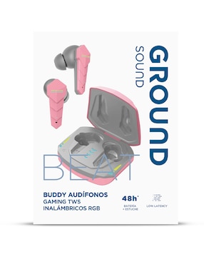 Audífonos True Wireless Ground Sound Buddy Tws Gaming alámbricos e inalámbricos con cancelación de ruido