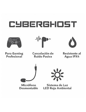 Audífonos Over-Ear Aliencraft Cyberghots Wired alámbricos