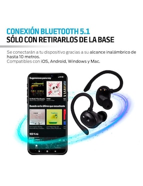 Audífonos True Wireless Redlemon 79445-Bl inalámbricos con cancelación de ruido