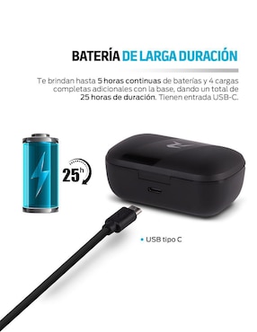 Audífonos True Wireless Redlemon 79445-Bl inalámbricos con cancelación de ruido
