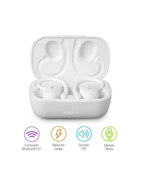 Audífonos True Wireless Redlemon 79445-Wh inalámbricos con cancelación de ruido