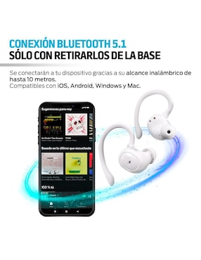 Audífonos True Wireless Redlemon 79445-Wh inalámbricos con cancelación de ruido