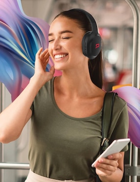 Audífonos Over-Ear Compaq Noise Cancelling alámbricos e inalámbricos con cancelación de ruido