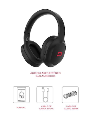 Audífonos Over-Ear Compaq Noise Cancelling alámbricos e inalámbricos con cancelación de ruido