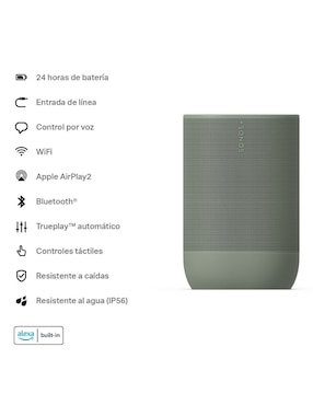 Bocina portátil Sonos Move2 bluetooth