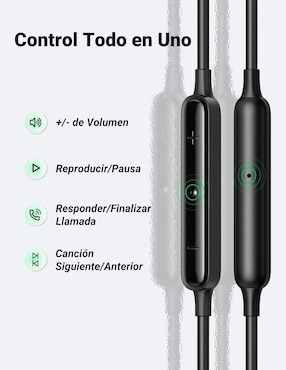 Audífonos In-Ear Ugreen alámbricos con cancelación de ruido