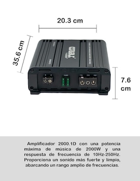 Amplificador Orion Cobalt 2000.1 de 10 V