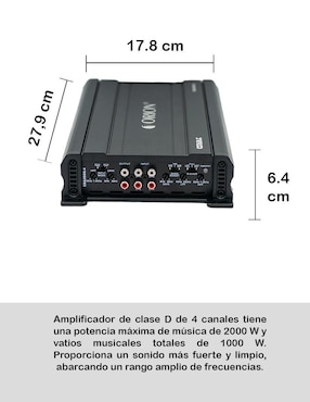Amplificador Orion Cobalt 2000.4 de 10 V
