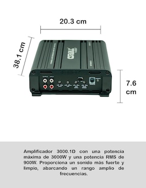 Amplificador Orion Cobalt 3000.1 de 10 V