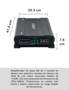 Amplificador Orion Cobalt 3500.4 de 10 V