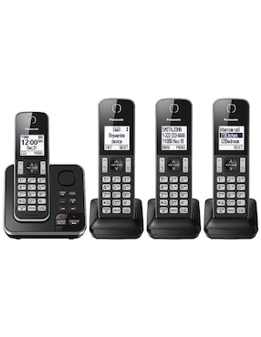 Set De Telefonos 4 Auriculares Inalámbricos Panasonic KX-TGD394C