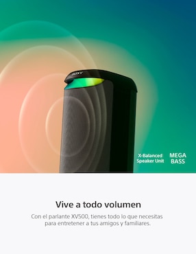 Bocina recargable Sony XV500 bluetooth