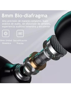Audífonos true wireless Genérica inalámbricos con cancelación de ruido