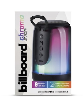 Bocina portátil Billboard inalámbrica Chroma Clear